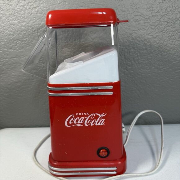 Nostalgia Coca Cola Popcorn Maker Air Popper Countertop Electric Red - Picture 2 of 6